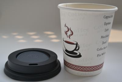 China Eco - Friendly Disposable Paper Cups , Paper Coffee Cup With Lid for sale