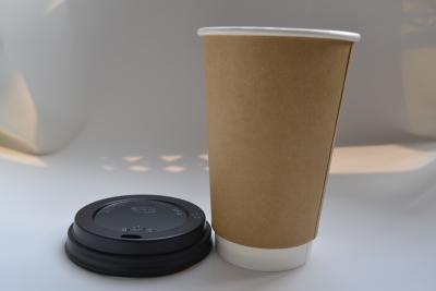 China Disposable Custom Printed Paper Cups , Double Wall Paper Cups With Lid for sale