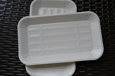 China 250-400gsm Square Disposable Paper Plates / 5.5 Inch 6 Inch Paper Dishes for sale