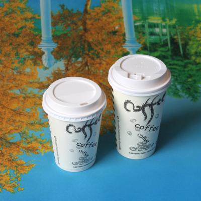 China Custom Printed White Paper Coffee Cups 12oz / 14oz / 16oz Recyclable for sale