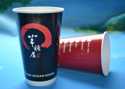 China Disposable Double Side PE Coated Coloured Paper Cups For Fruit Juice / Frozen Cola for sale