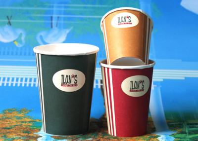 China Recycled Takeaway 10 Oz Custom Printed Paper Cups / Mugs For Cold Beverage for sale