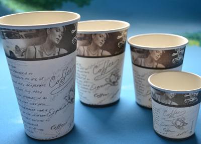 China Personalised 5oz / 6oz Mocha Espresso Single Wall Paper Cups For Wedding for sale