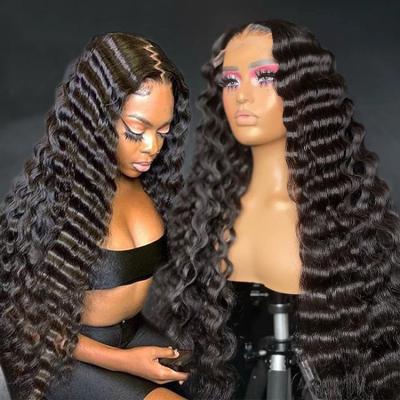 China Body Wave Deep Wave HD Full Lace Wigs Hair Lace Front Peruvian Virgin Hair 360 Lace Front Wigs For Black Women for sale