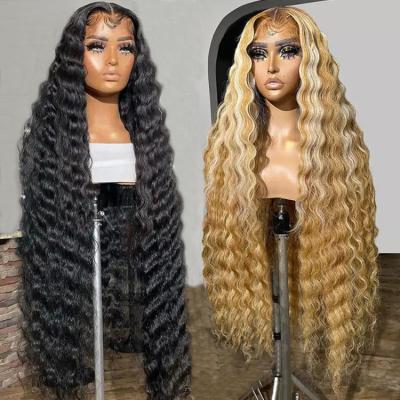 China Ear to ear 13 inches wide lace & 4 Combs Full Density Firm Frontal Wig 180% Full Lace Front Human Hair HD 13x6 Transparent Lace Front Wigs 180% Virgin Brazilian Hair Wigs For Black Women for sale