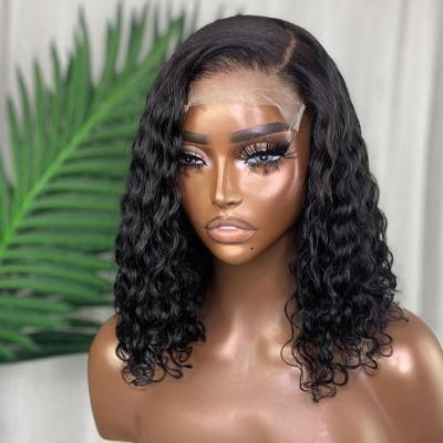 China Wholesale Body Wave Big 8-14 Inch Brazilian Straight Bob Human Hair Lace Frontal Wigs Short Virgin Hair Bob Wig For Black Women for sale