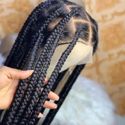 China Wholesale Body Wave Glueless Braid Wigs Natural Raw Virgin Hair Lace Front, HD 360 Full Lace Transparent Braided Wigs For Black Women for sale