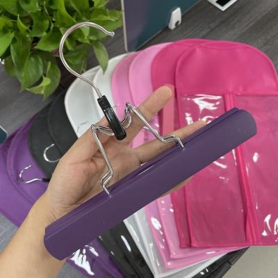 China Wholesale Low MOQ Hair Customized LOGO High Quality Pvc Wig Bag Hair Extensions Wig Storage Bag Packing Bag With Hanger for sale