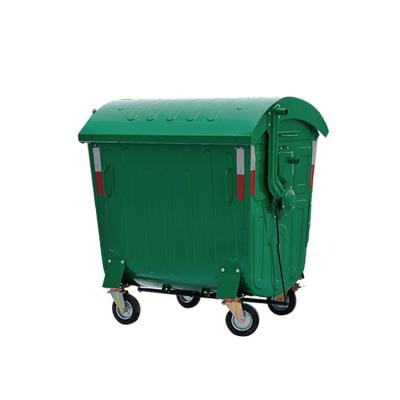 Κίνα Sustainable Chinese Factory 1100 Liters EN840 Outdoor Galvanized Waste Bin προς πώληση