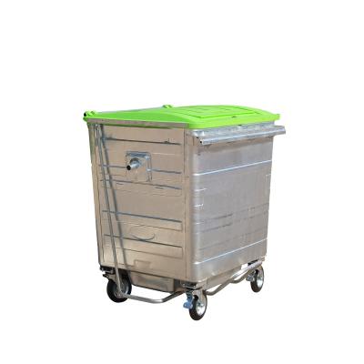 China Viable Urban Steel Waste Collection Container Waste Pedal Metal Waste Container for sale