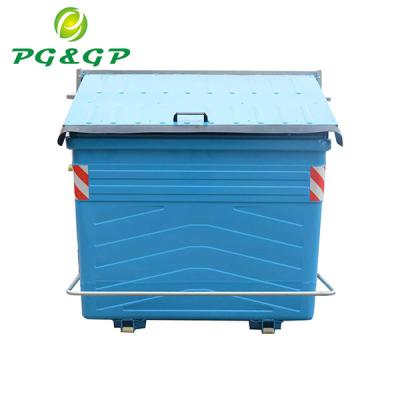 China Special Price 3200 Heavy Duty Large Heavy Duty Mobile Metal Rubbish Waste Bin Waste Bin Steel Waste Bin Dump en venta