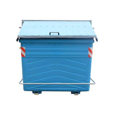 China Sustainable Special Price 2400 Liter Euro High Street Metal Waste Bin Steel Collection Container Waste Bin Te koop