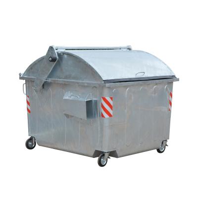 China Building Material Shops 4.5cbm Waste Collection Vehicle Trash Can Metal Waste Container Te koop