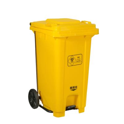 Китай Sustainable 240 Liters Recycle Outdoor Plastic Bin / Foot Pedal Medical Mobile Cheap Large Size Trash Bin продается