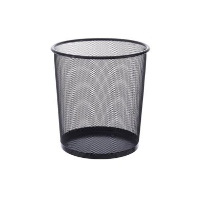 China Office Black Round 16L Wire Cheap Viable Garbage Bin Indoor Best 4 Gal Mesh Trash Can Without Lid for sale