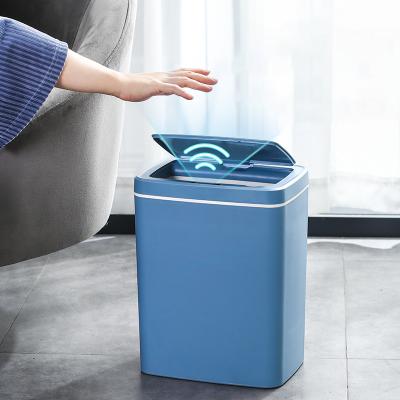 Cina Touchless Sustainable Home Rectangular Automatic Electronic Small Infrared Movement Sensory Activated Trash Can in vendita