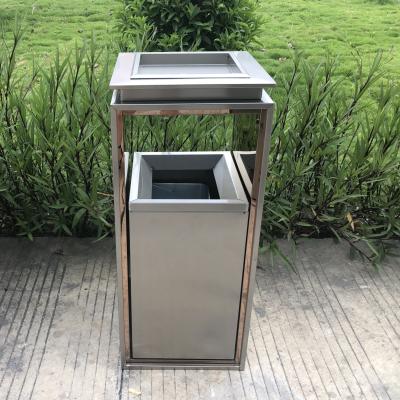 China Sustainable Factor 20l 40l Metal Refuse OEM 5 Gallon 2 Compartment Stainless Steel Bin Bin 10 Gallon Te koop