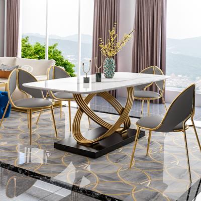 China (Others)631 High Quality Luxury Dining Room Furniture Adjustable Modern Marble Dining Tables Set Contemporary Home Furniture for sale