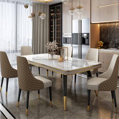 China New Arrival Modern Dining Room Furniture Marble Dining Table (Other) Adjustable Set Antique Luxury Home Furniture for sale