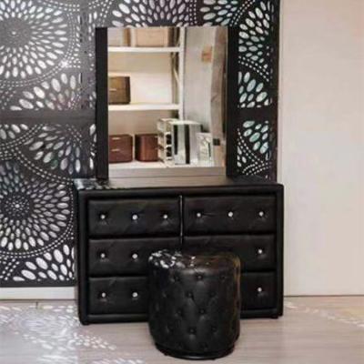 China (Other) Adjustable Luxury Knob With 6 Drawer And Mirrors For Black Dresser Table Bedroom Home for sale