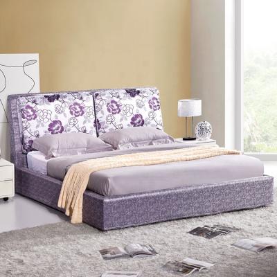 China Factory Deisgn (Other) Modern King Size Bed Cheap Fabric Furniture Adjustable Modern Purple Modern Bedroom Soft Bed Modern OEM Service for sale