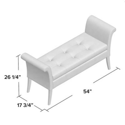 China White Storage Bedroom Sitting Upholstered Down Storage Bench for sale