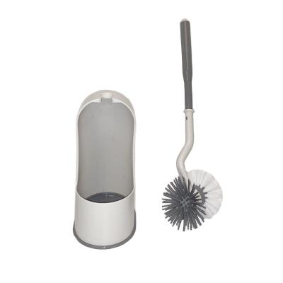 China VIPaoclean TPR Round Silicon And Sustainable PP Stiffen Toilet Bowl Brush With Trolley for sale