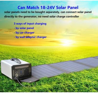 China Support AC/DC Charging Support 12V Lithium-ion Battery 280800mAh High Power Fast Mobile Portable Power Station Output PD60W Solar Charging Emergency Lighting for sale