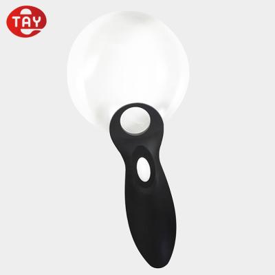 China Plastic Handheld Rimless Magnifying Glass LED Lighted Magnifying Glass To Indicate for sale