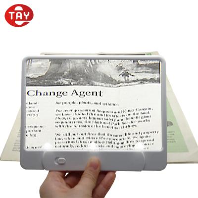 China Wholesale LED Light Page Reading Magnifier with 3X Magnification Lens for sale