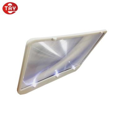 China Magnifying Sheet With Light Large Pvc Magnifying Sheet With Led Light for sale