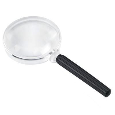 China Portable Magnifying Glass Lens Handle Magnifier 45mm Biconvex Handheld Magnifier for sale