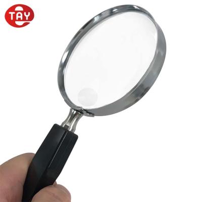 China Low Mink Reading Aids Metal Frame 3inch Handheld Book Reading Magnifier for sale