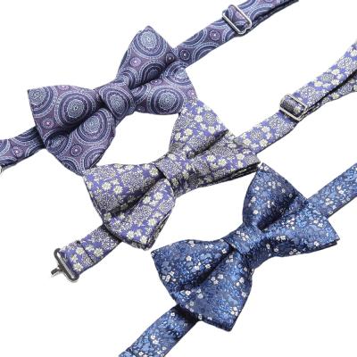 China New Design Floral Jacquard Bowties Adjustable Mans Bow Tie For Man for sale