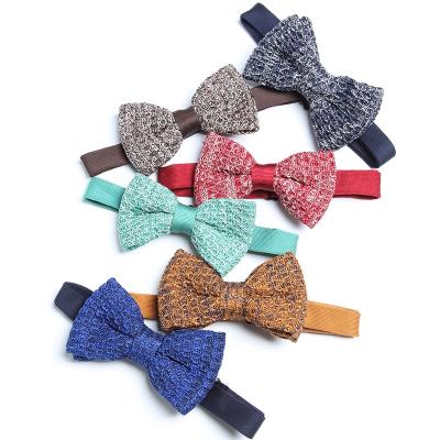 China New Super Quality Striped Design Adult Nice Colorful Floral Pre Tied Knitted Mens Bow Ties For Men for sale