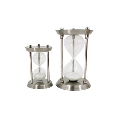 China Europe Metal Hourglass Sand Timer Sand Glass Timer Anti-Gravity Custom Decor for sale