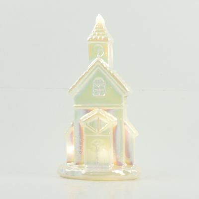 China Home Decoration Wholesale Best Selling Tall Lead Glass Church Home Table Christmas Decoration for sale