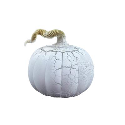 China China Halloween Decoration Pumpkin Shape Glass Decoration With Led Lights for sale