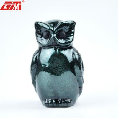 China China Factory Wholesale Customized Led Glass Halloween Decoration 2022 Black Owl for sale