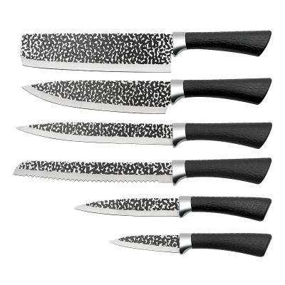 China Yangjiang Sustainable Knife 6 Pieces Stainless Steel Chef Knife Set Kitchen Knife Set With PP Handle for sale