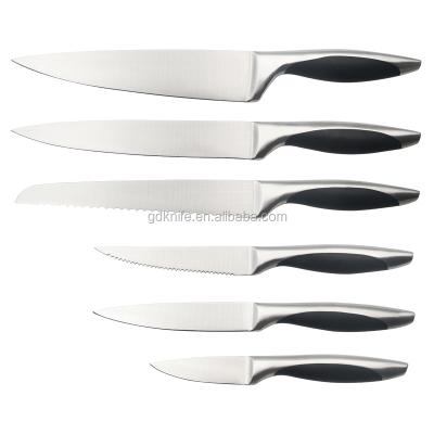 China New Style Sustainable Quality Assured 6pcs Stainless Steel Easy Clean Knife Set for sale