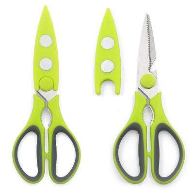 China Multifunctional Amazon Success Kitchen Shear Scissors with Magnetic Case for Fridge for sale