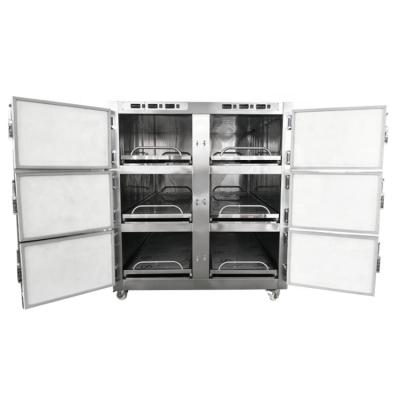 China 201/304 High Quality Mortuary Stainless Steel Mortuary Refrigerator 6 Body Freezer for sale