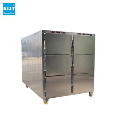 China Completely made of best price 6 stainless steel medical morgue refrigerator corpse refrigerator morgue high quality funeral equipment freezer used for morgue for sale