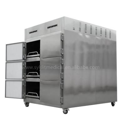 China Corpse storage KLIT six body morgue refrigerator/6 corpse morgue freezer mortuary price for sale