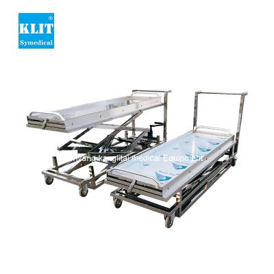 China American Hydraulic Transport Trolley KLIT Style Body Chillers Stretcher Mortuary Cradle for sale