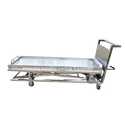 China Factory discount price factory discount price cadaver coffin hydraulic body lifter technical support style corpse lifter transport American post mortem mortuary coffin for sale