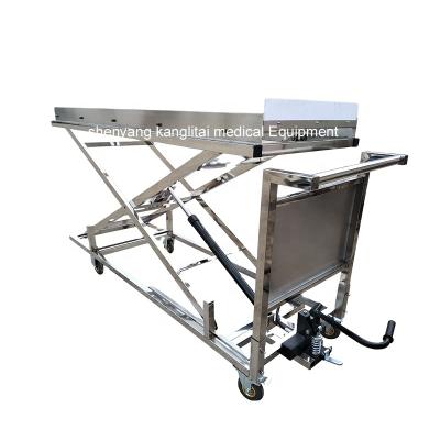 China American Burial Body KLIT Style Corpse Trolley Mortuary Trolley Scissor Lift Mortuary Mortuary Lifter Used For Hospital for sale