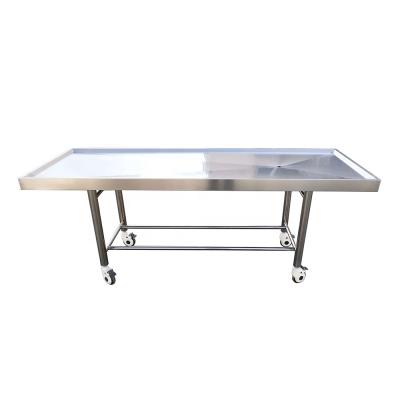 China /Autopsy Trolley Style KLIT American Burial Table Foldable / Mortuary Embalming Leg Table for sale