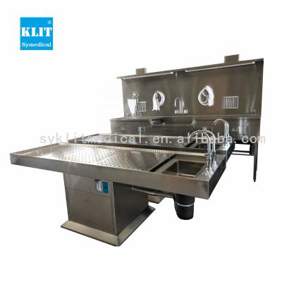 China High Quality Double Exhaust Device Death Room Equipment Stainless Steel Autopsy Station for sale